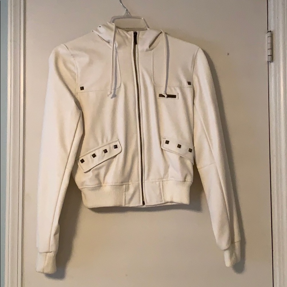 Paper Denim & Cloth Faux Leather Bomber Jacket